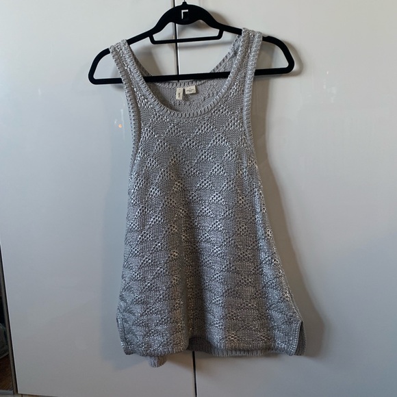💗Anthropologie moth sana silver foil sweater top - Picture 8 of 8